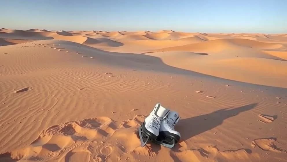 Det finns inga skridskor i öknen