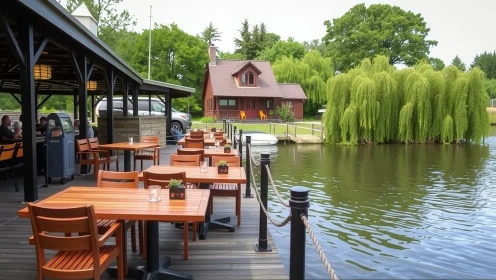 Hajstorp Slusscafé vid Göta Kanal