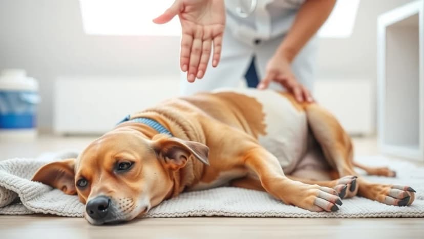 Hund hård i magen - vad kan det betyda