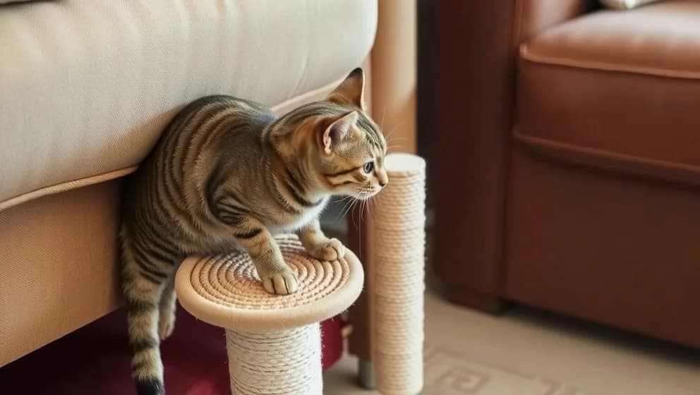 Hur får man katten att sluta klösa på soffan