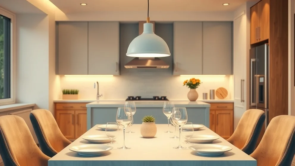 Hur högt ska en lampa hänga över matbordet